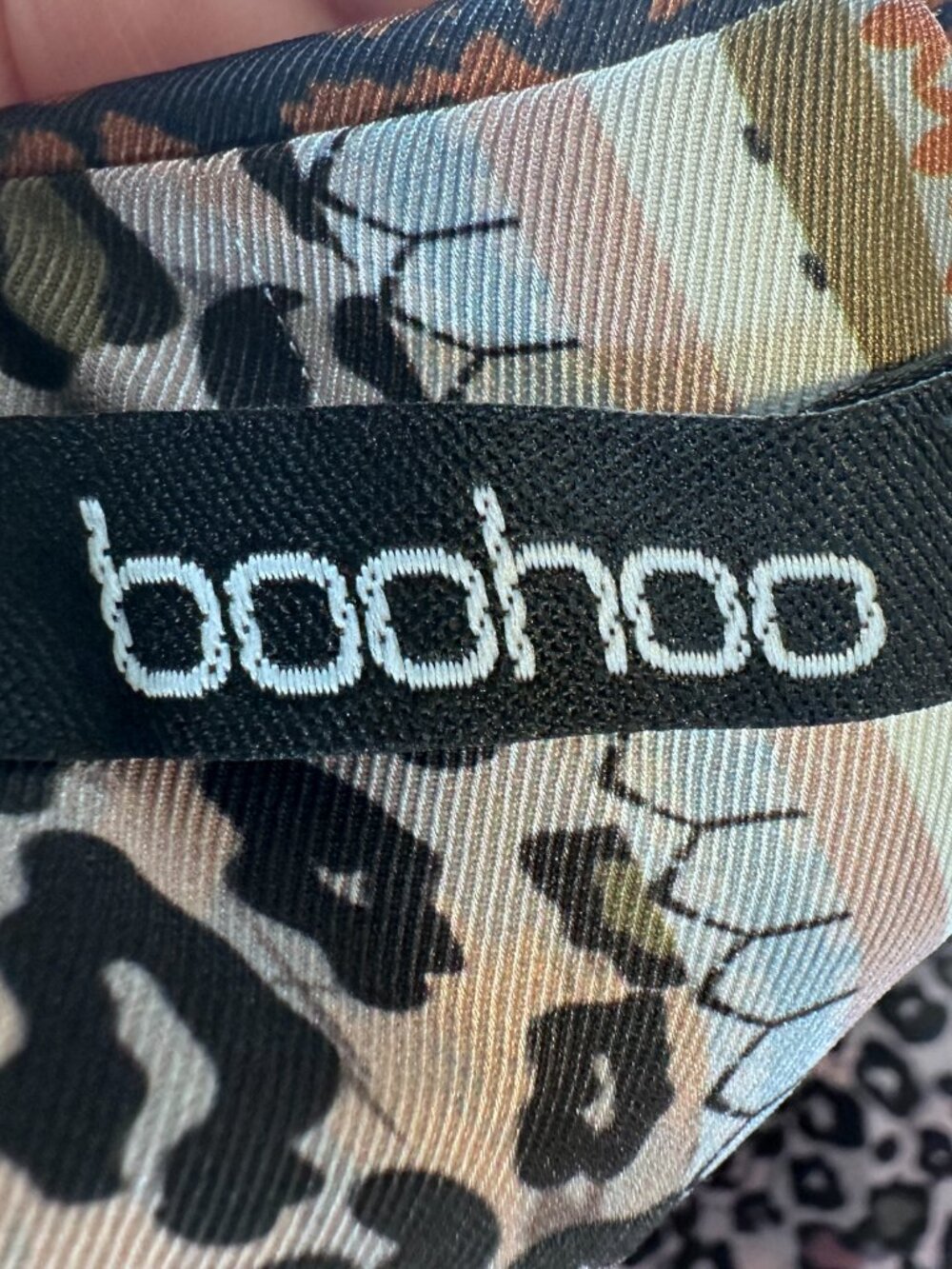 Boohoo Leopard Print Midi Slip Dress Size 12 Spaghetti Strap - Picture 7 of 9